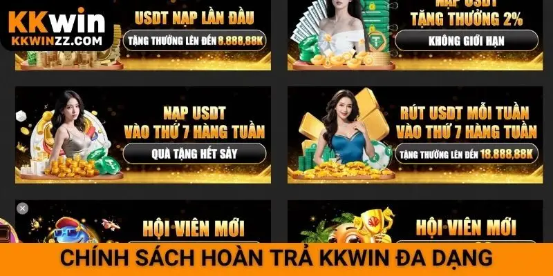 Chính sách hoàn trả KKWIN đa dạng